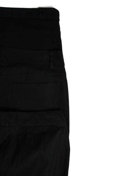 Theory Womens Hook & Eye Striped  Flare Leg Dress Pants Black Size 2 4 Lot 3