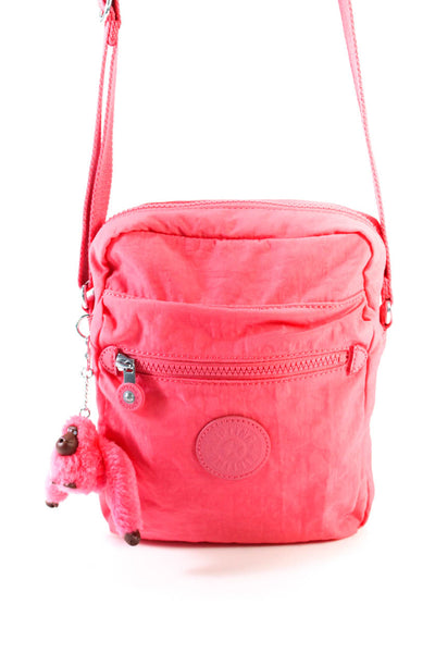 Kipling Womens Crossbody Shoulder Handbag Neon Pink