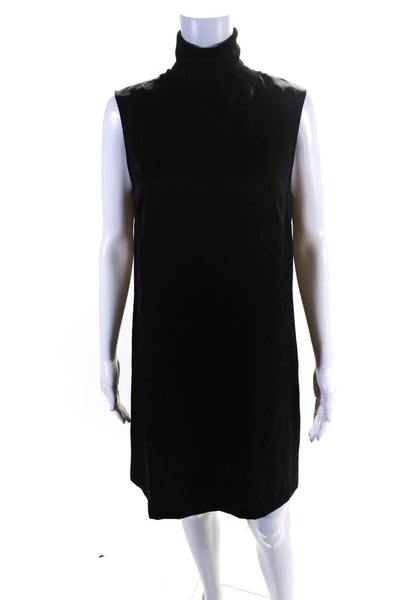 Club Monaco Women's Sleeveless Turtleneck Shift Dress Black Size 8