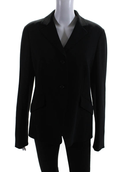 Charles Nolan Women's Two Button Fully Lined Blazer Jacket Black Size L