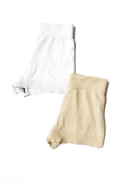 Danielle Bernstein Womens Thick-Knit Sweat Shorts Gray Beige Size XS Lot 2