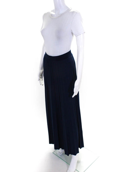 Michael Michael Kors Womens Elastic Waistband Knit Midi Skirt Navy Blue Medium