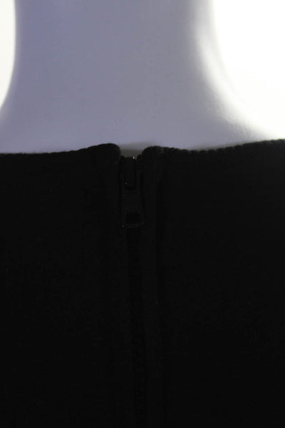 Tibi Womens Leather Peplum Tank Top Beige Black Size  2