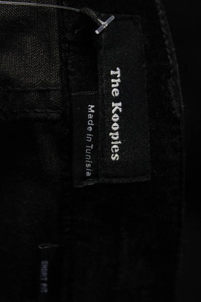 The Kooples Women's Velvet Textured Abstract Print Short Fit Jeans Black Size 27