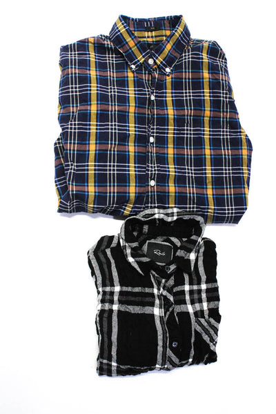 Rails J Crew Women's Cotton Plaid Button Down Shirt Black Size XS L, Lot 2