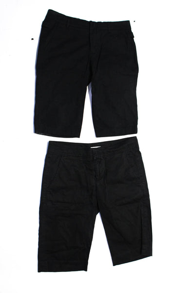 Vince Womens Zipper Fly Bermuda Chino Shorts Black Cotton Size 4 Lot 2