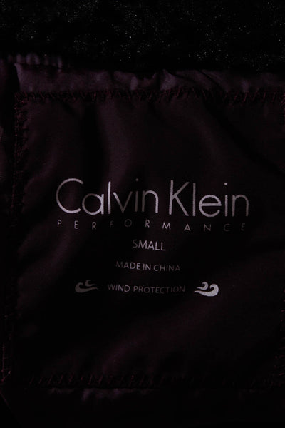 Calvin Klein Performance Womens Puffer Vest Jacket Purple Black Size Small