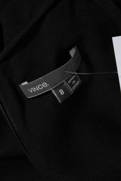 Vince Womens Tiered Crew Neck Sleeveless Chiffon Top Blouse Silk Size 8