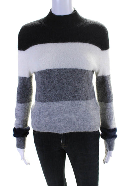 Equipment Femme Women's Alpaca Blend Mock Neck Sweater Multicolor Size S