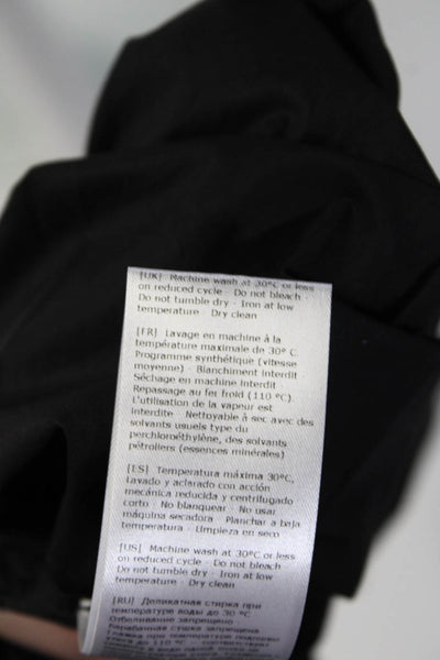 Rosso35 Women's Lightweight Cotton Blend A Line Midi Skirt Black Size IT.48