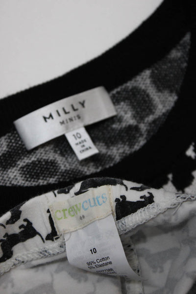 Crewcuts Milly Minis Girls Dog Leggings Leopard Sweater White Black 10 Lot 2