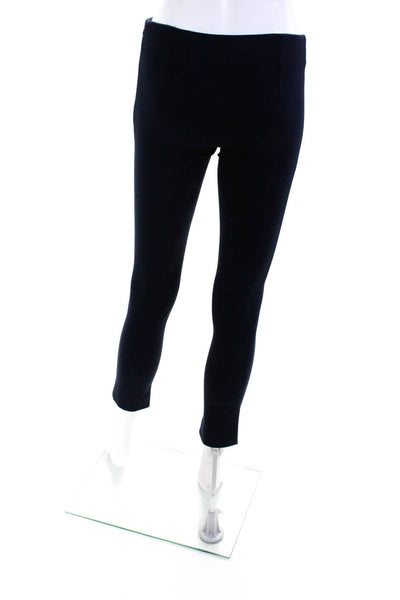 Imperial Womens Mid Rise Knit Ponte Skinny Pants Leggings Navy Blue Size XS