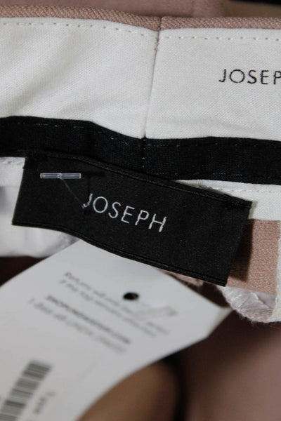 Joseph Womens Mid Rise Slim Leg Pleated Chino Dress Pants Beige Size FR 36