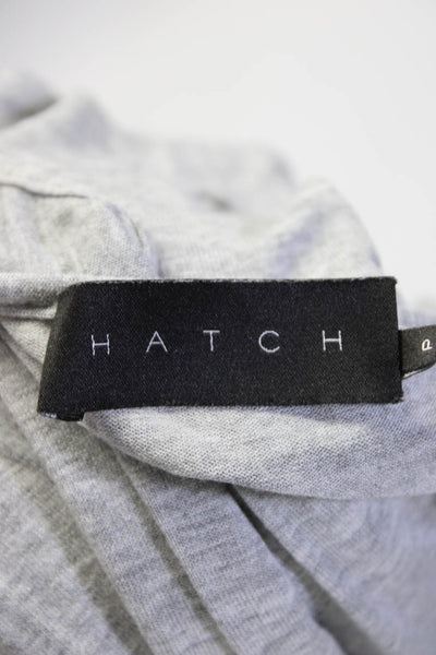 Hatch Womens V Neck Above Knee Knit Tank Dress Gray Size Petite