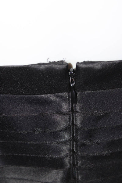 Adrianna Papell Women's Satin Halter Ruffle Mini Dress Black Size 4