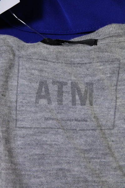 ATM Womens Short Sleeve Scoop Neck Lightweight Tee Shirt Gray Size Medium
