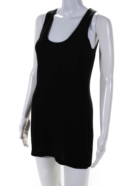 Elie Tahari Women's Silk Cashmere Blend Scoop Neck Mini Tank Dress Black Size XS