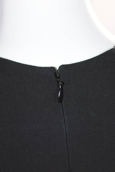 Thakoon Women's Sleeveless Lave Plunge Neck Peplum Dress Black Size 4