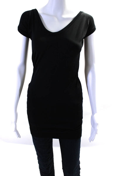 D&G Dolce & Gabbana Womens Short Sleeve Body Shaper Dress Black Size Medium