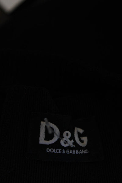 D&G Dolce & Gabbana Womens Short Sleeve Body Shaper Dress Black Size Medium