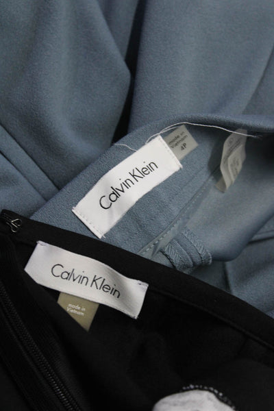 Calvin Klein Womens Straight Pencil Skirt Dress Pants Black Blue Size 2 4P Lot 2