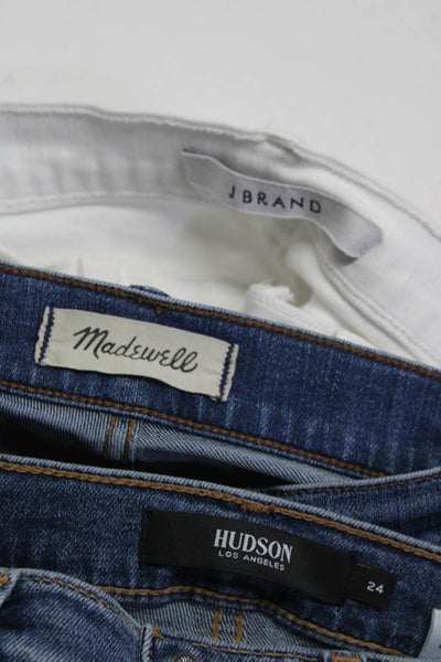 Madewell Hudson J Brand Womens High Rise Denim Jeans Blue Size 25 24 29 Lot 3