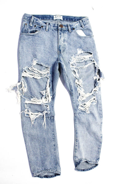 One X One Teaspoon THRT Womens Distressed Denim Jeans Blue Size 27 34 Lot 2