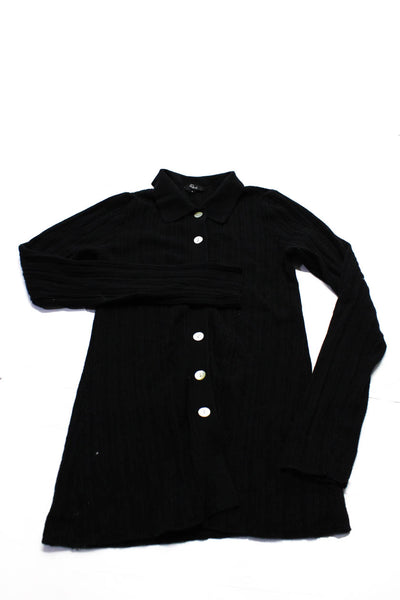 Rails Women's Long Sleeve Collared Button Down Top Black Size S Lot 2
