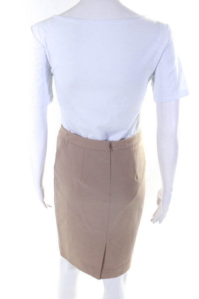 Barneys New York Kenneth Cole Womens Back Slit Pencil Skirt Tan Size 0 XS, Lot 2