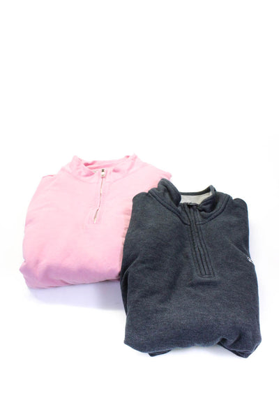 Peter Millar Vineyard Vines Mens Pink Half Zip Pullover Sweater Size L S lot 2