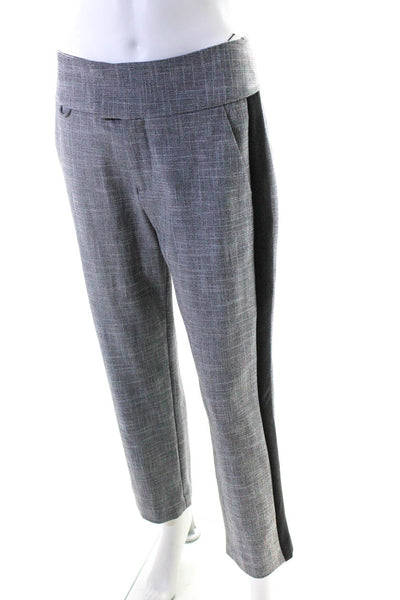 Argent Womens Gray Striped High Rise Straight Leg Pants Size 6
