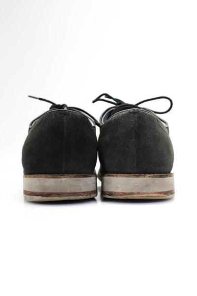 John Varvatos Star USA Mens Dark Gray Suede Cap Toe Oxford Shoes Size 10.5