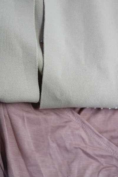 BCBGMAXAZRIA Womens Tee Shirt Cardigan Sweater Pink Beige Medium Large Lot 2