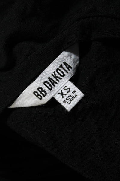 BB Dakota Womens Short Sleeve Belted Jumpsuit Black Size Extra Small