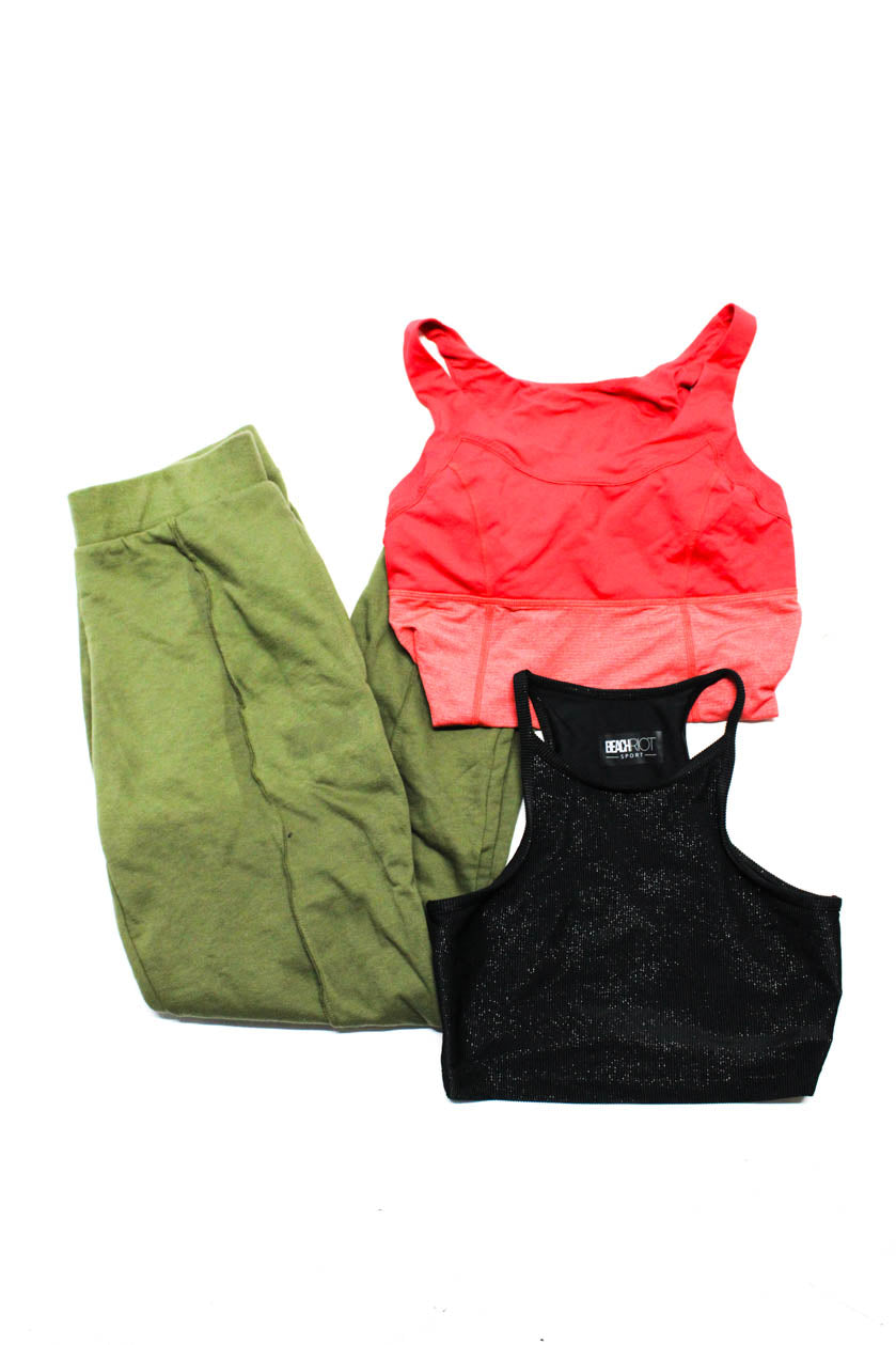 Terez Womens Sweatpants Tank Tops Sports Bra Green Size Extra