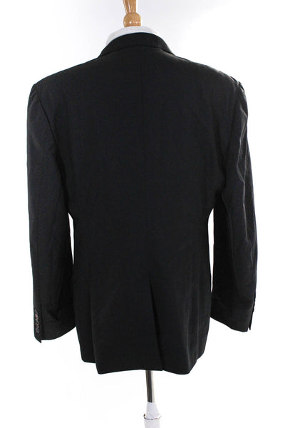 Paul Smith London Mens Black Wool Two Button Long Sleeve Blazer Jacket Size 46R