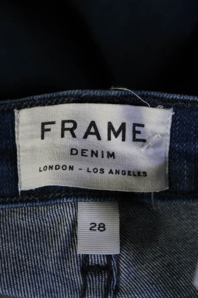 Frame Women's High Waist Five Pockets Medium Wash Skinny Denim Pant Size 28