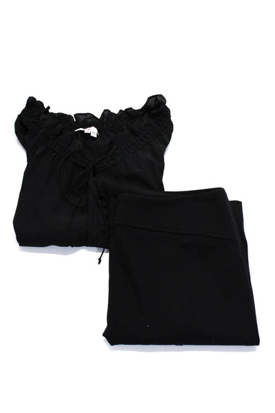 Joie Michael Michael Kors Womens Button Up Shirt Pencil Skirt Black S 6 Lot 2