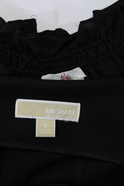 Joie Michael Michael Kors Womens Button Up Shirt Pencil Skirt Black S ...