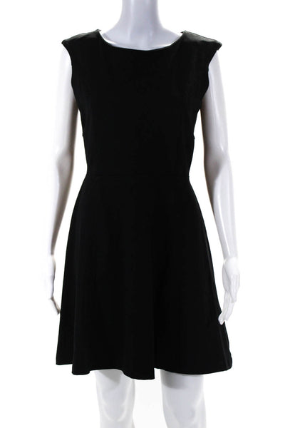 Cynthia Rowley Womens Back Zip Sleeveless Scoop Neck A Line Dress Black Size 6