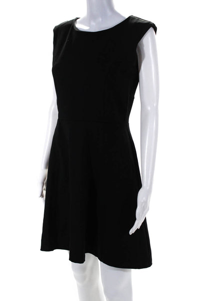 Cynthia Rowley Womens Back Zip Sleeveless Scoop Neck A Line Dress Black Size 6