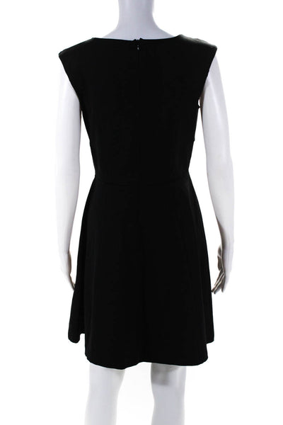 Cynthia Rowley Womens Back Zip Sleeveless Scoop Neck A Line Dress Black Size 6