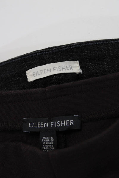 Eileen Fisher Womens Pants Jeans Brown Black Size Small 8 Lot 2