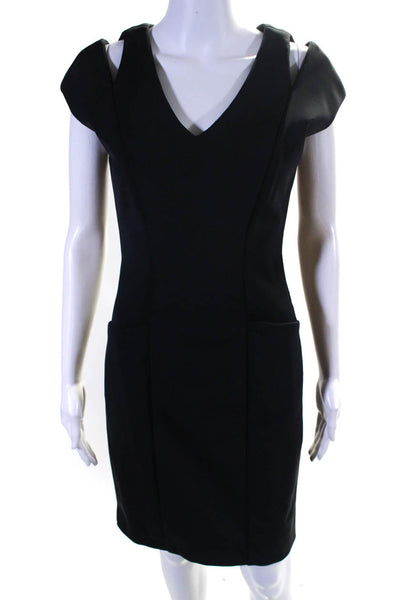 LM Style Bar Women's Sleeveless V-Neck Cutout Sheath Dress Black Size 2