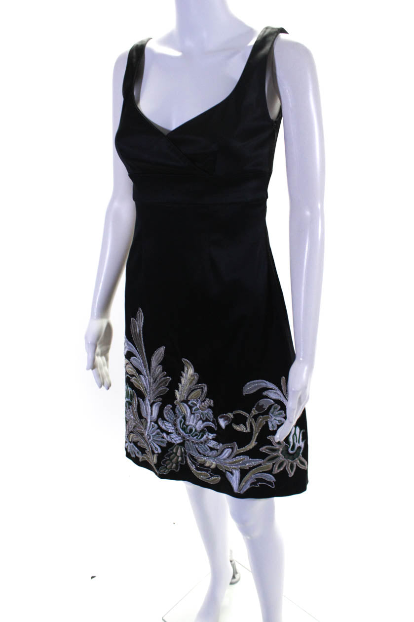 Karen millen black embroidered clearance dress