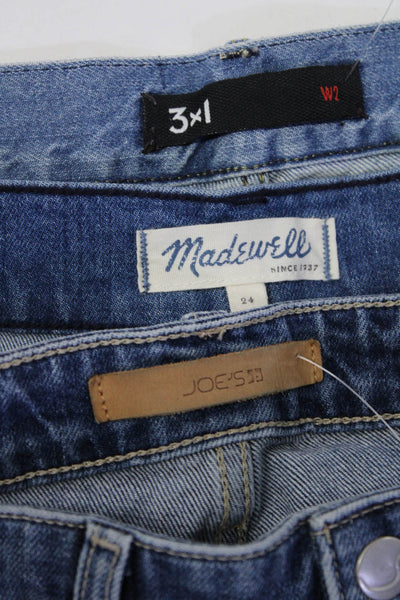 Madewell Joes 3x1 Women's Denim Shorts Blue Size 24 26 28 Lot 3