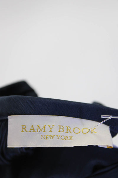 Ramy Brook Women's Halter Neck Sleeveless Drop Waist Mini Dress Blue Size S