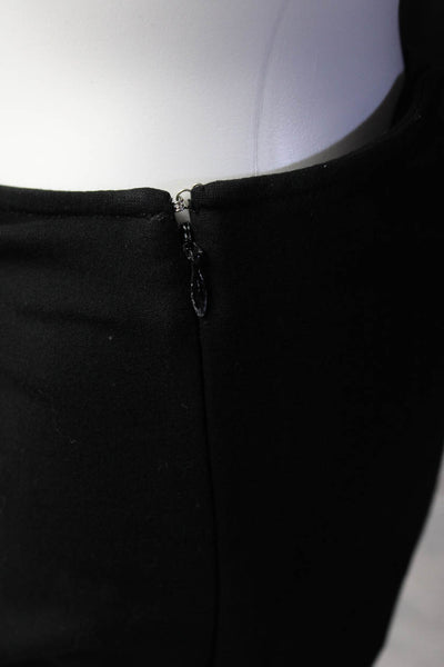 Ralph Lauren Black Label Womens Mid Rise Skinny Ponte Pants Leggings Black Sz 12