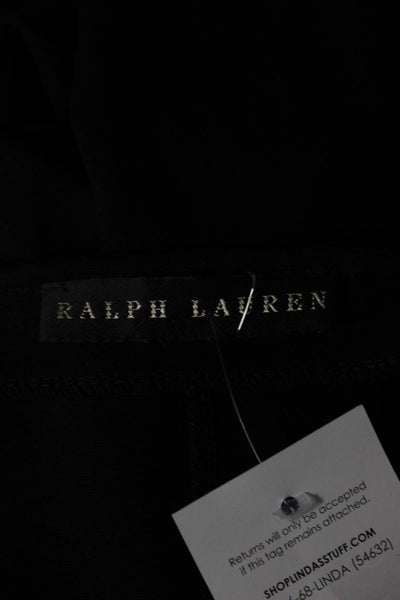 Ralph Lauren Black Label Womens Mid Rise Skinny Ponte Pants Leggings Black Sz 12