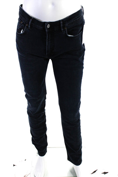 ACNE Studios Men's Regular Length Skinny Leg Mid Waist Jeans Blue Black Size 32